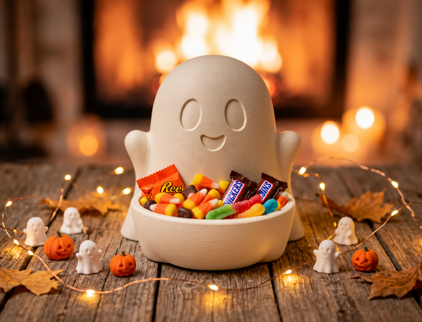 Bowl Decorativo- Fantasma Adorable 15 cm Beige-2