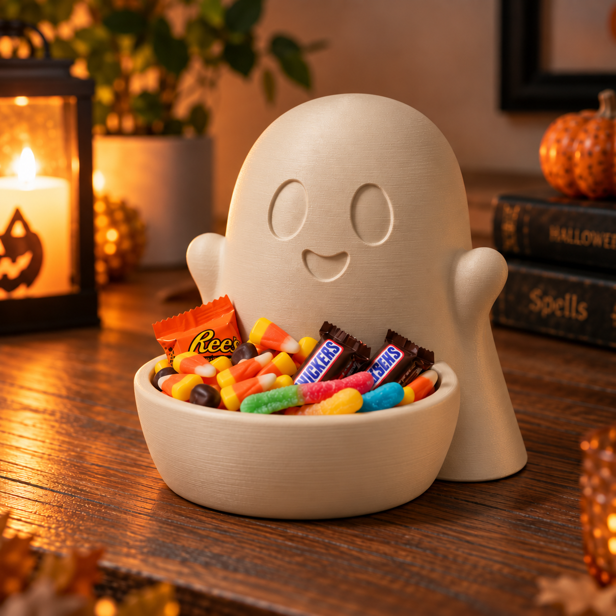Bowl Decorativo- Fantasma Adorable 15 cm Beige-3