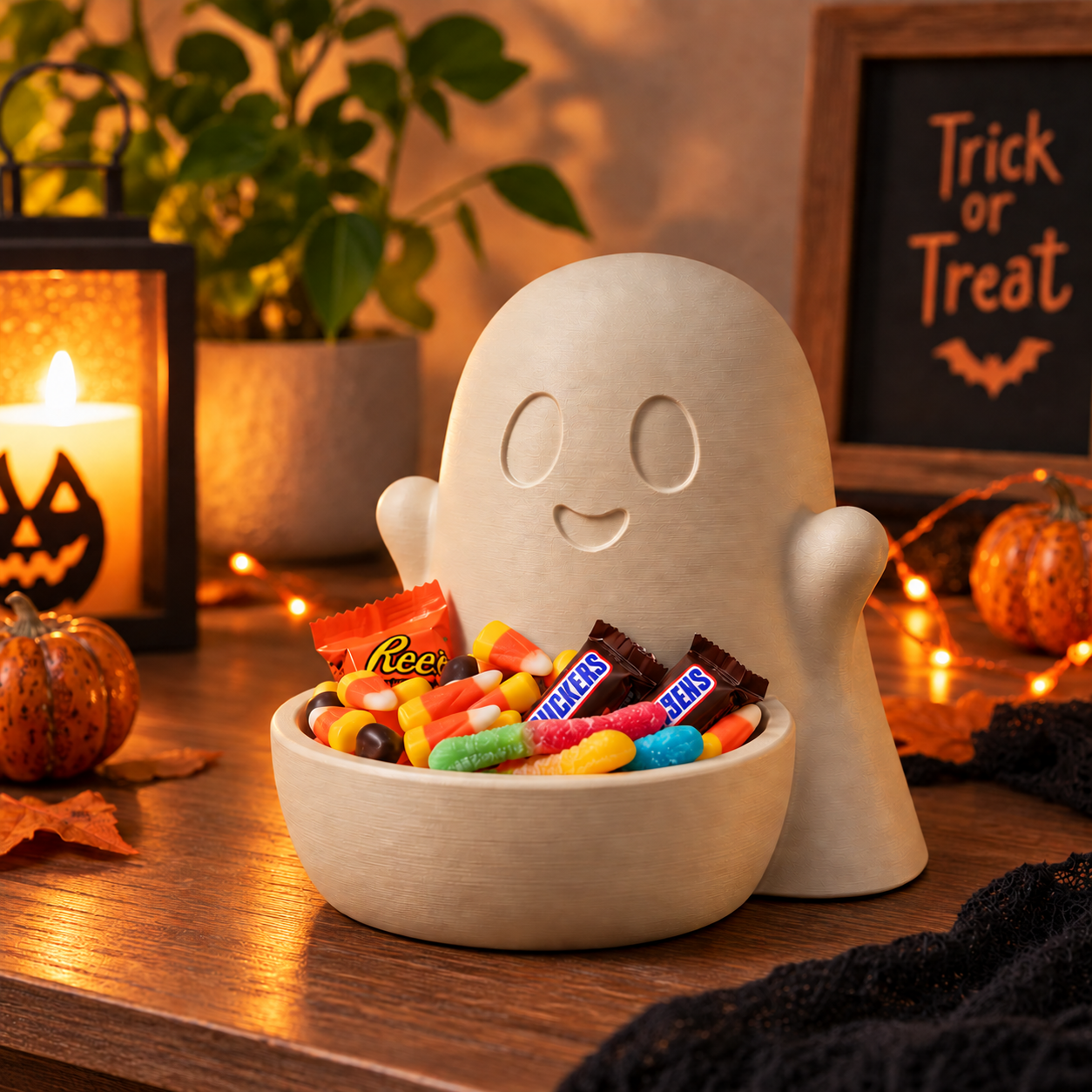 Bowl Decorativo- Fantasma Adorable 15 cm Beige-4