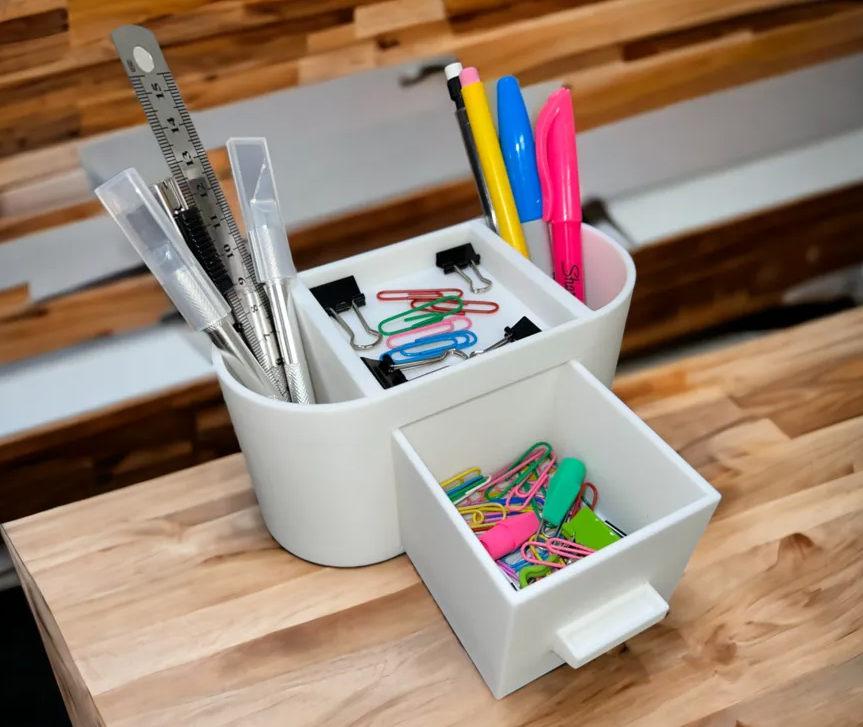 Organizador de escritorio con cajón-3