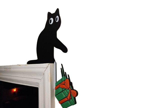 Adorno para esquina de puerta estilo Gato Festivo-0