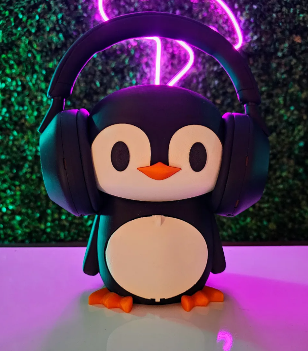Soporte para audífonos - Diseño Pingüino -1