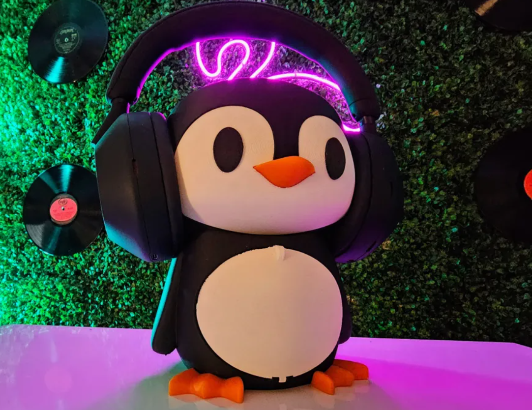Soporte para audífonos - Diseño Pingüino -3