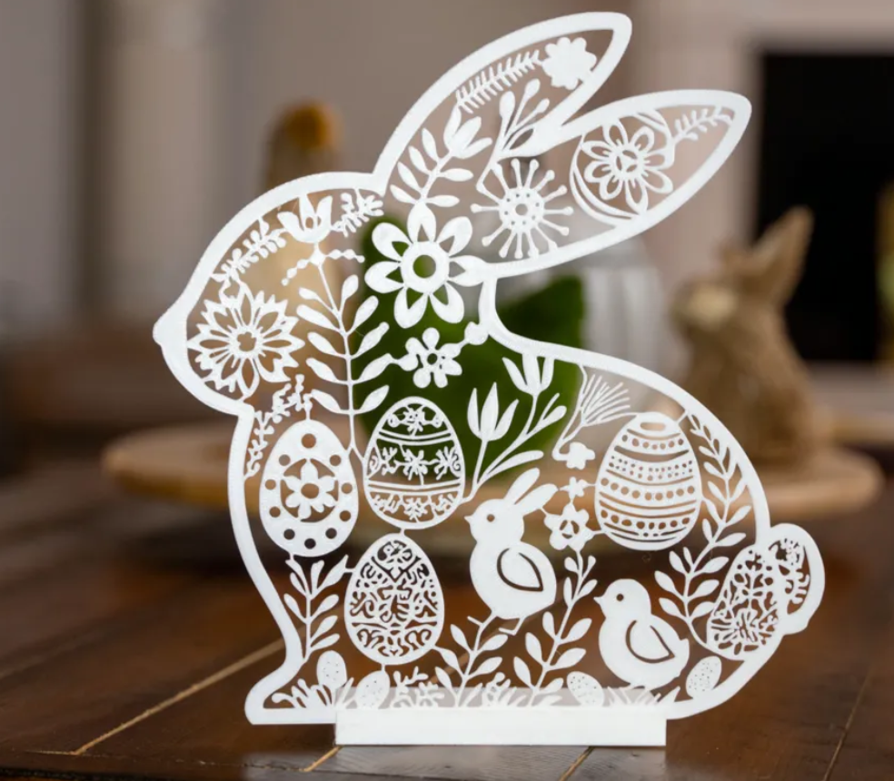 Decoración silueta conejito de pascua-2