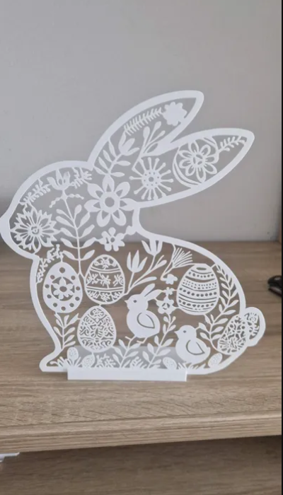 Decoración silueta conejito de pascua-3