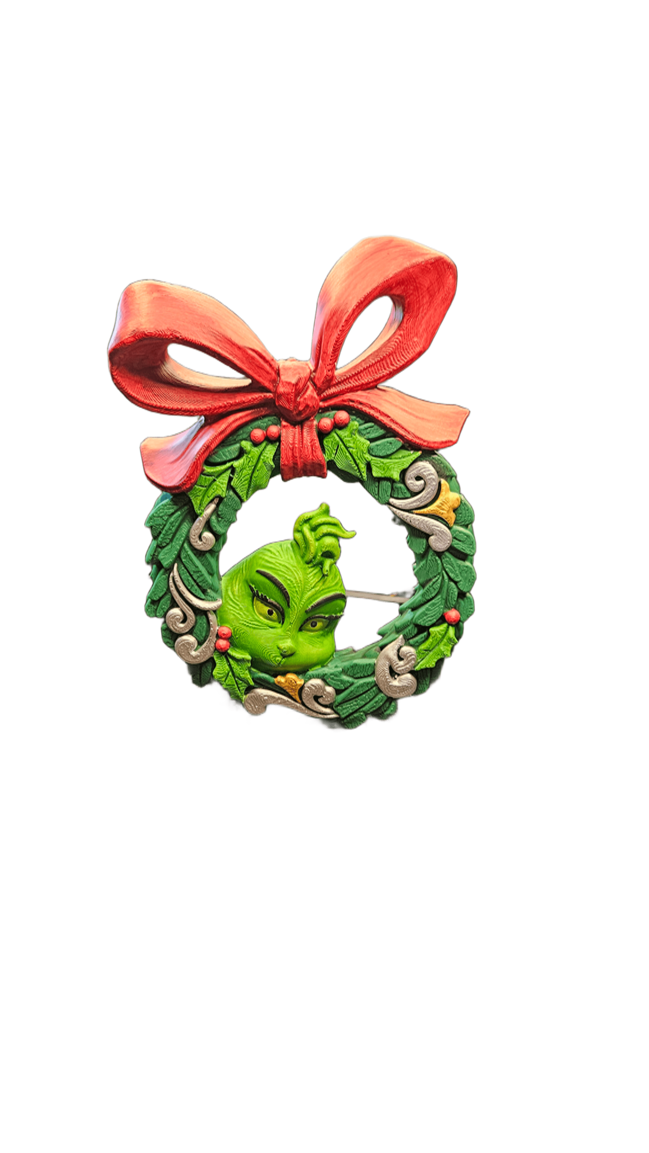 Adorno de Navidad - Corona del Grinch-2
