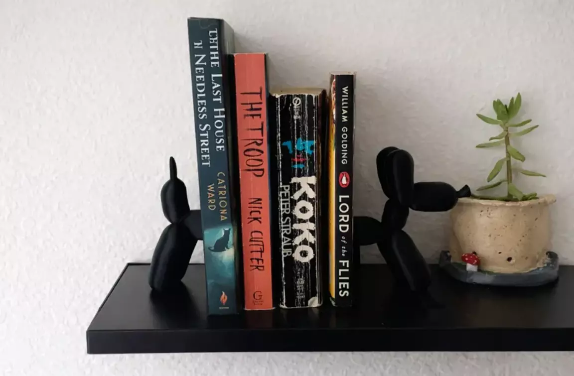 Sujeta Libros Perro Globo Diseño Moderno-3