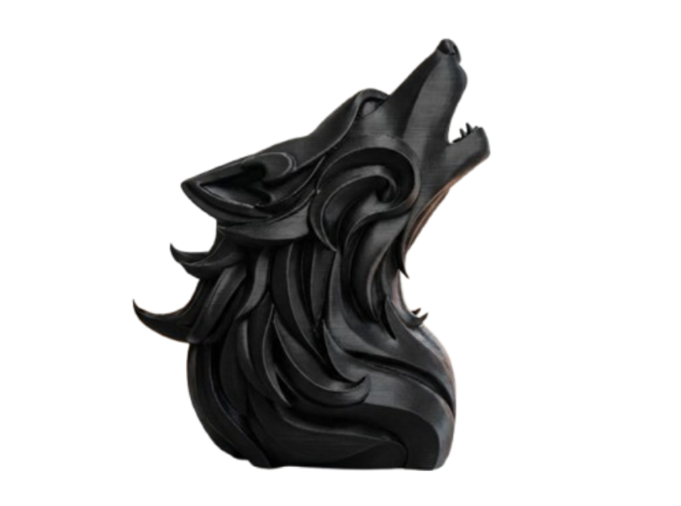 Escultura- Lobo Alfa Aullando -0