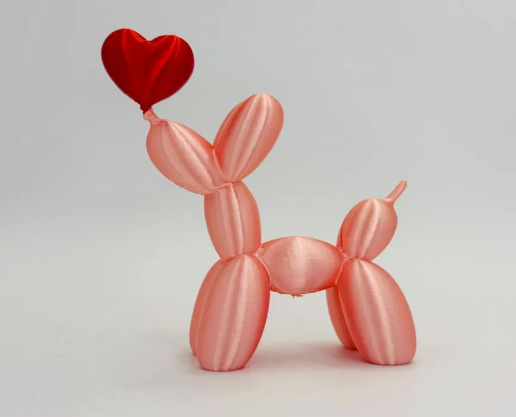 Adorno San Valentín - Perro globo con corazón-2