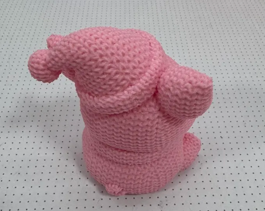 Adorno - Cerdito de navidad estilo tejido-3