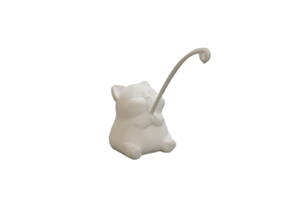 Mini Escultura- Gatito Pescando -0