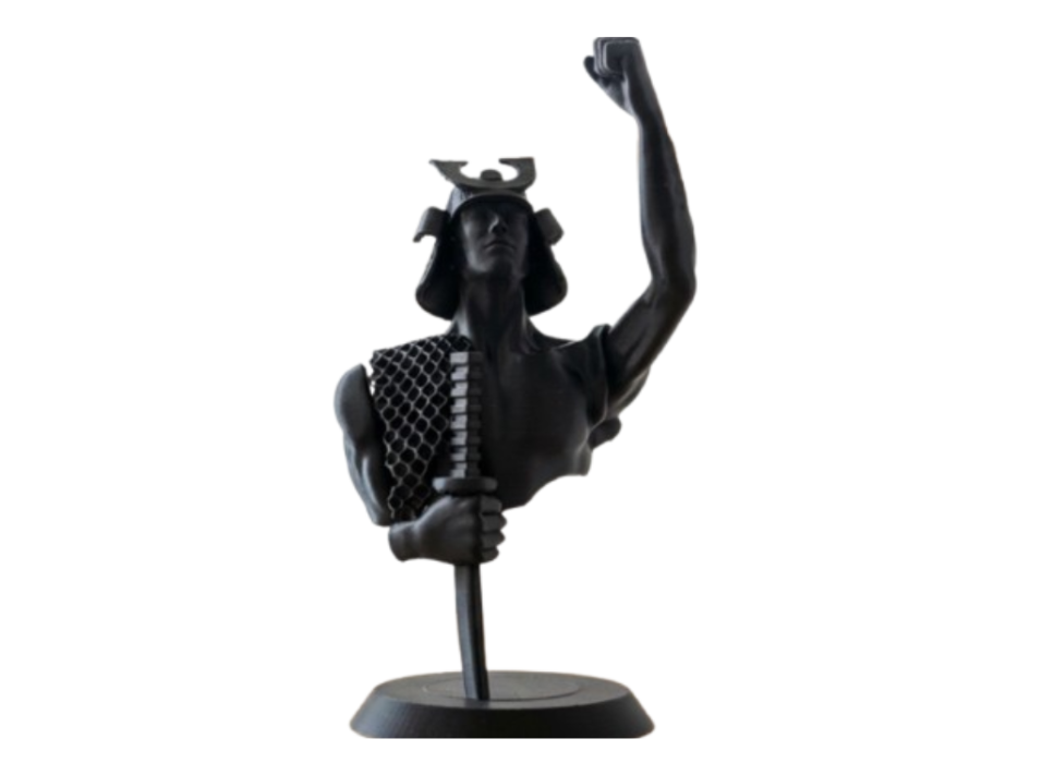 Escultura- Busto de Samurái-0