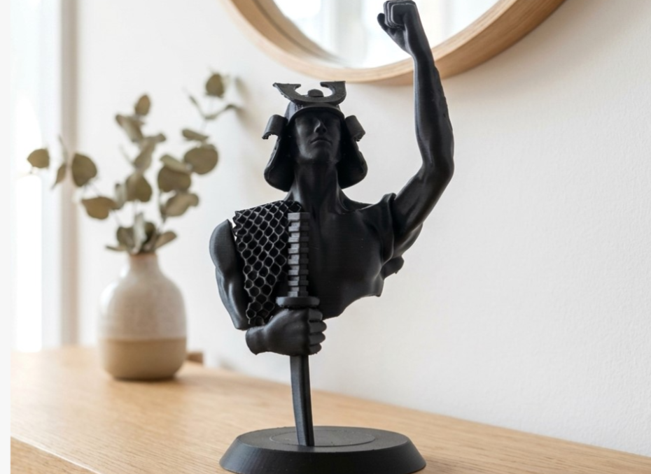 Escultura- Busto de Samurái-2