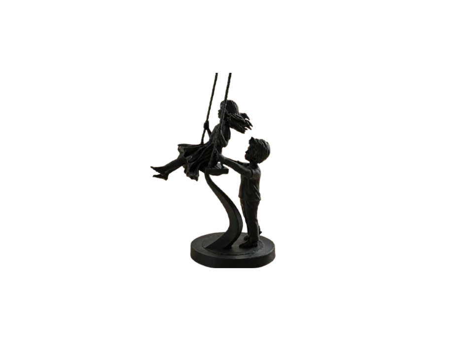Escultura Decorativa Prints Patro- Niños en Columpio-0