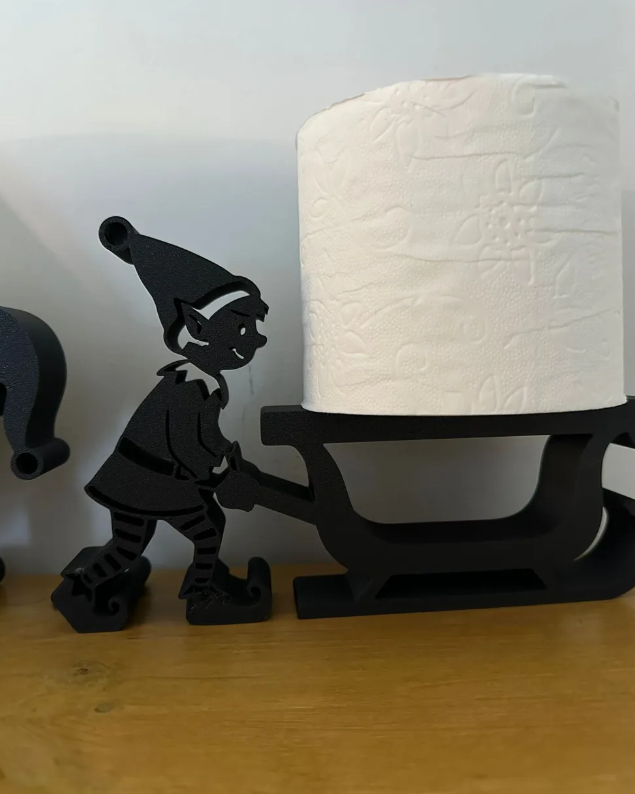 Organización baño - Porta rollos Elfos Navidad (pack 2 un)-3