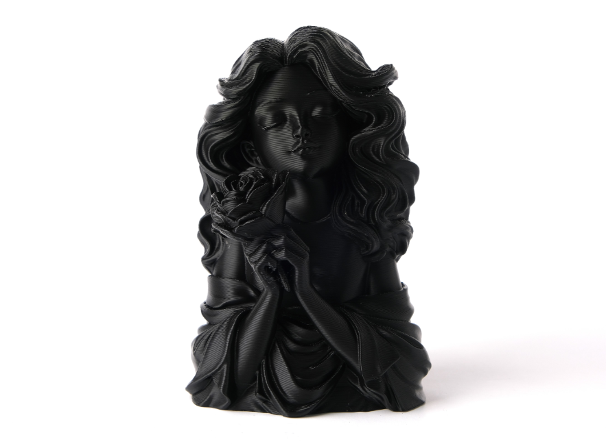 Escultura Decorativa- Niña y Rosa -1