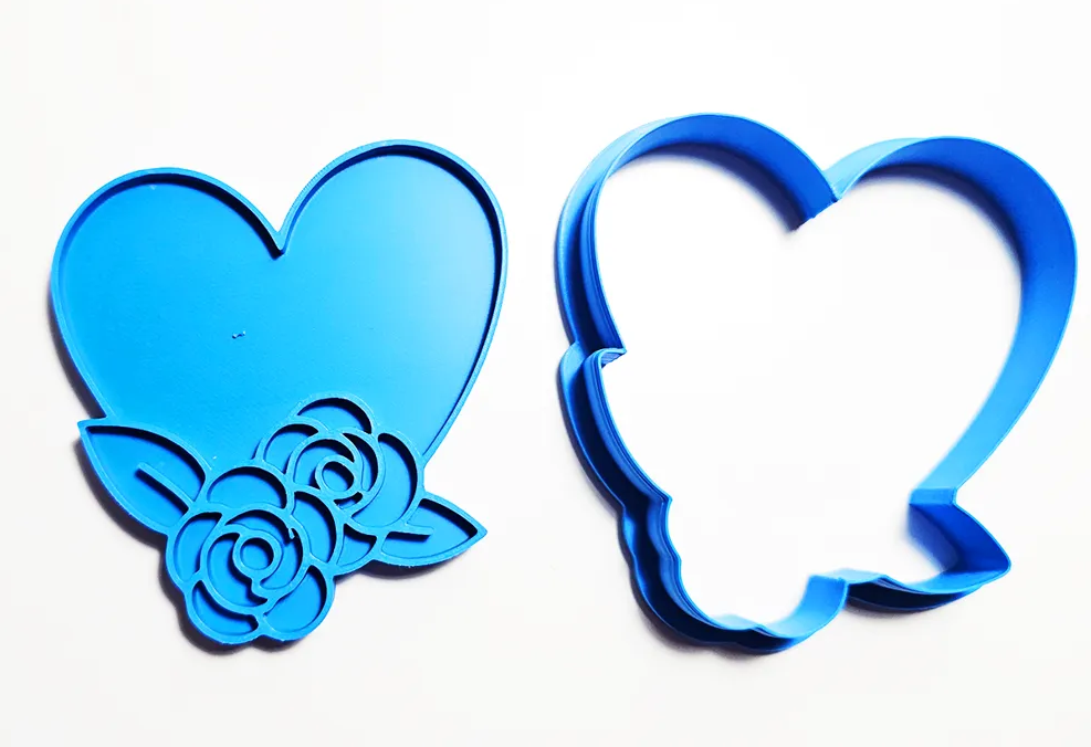 Cortador y sello de Galletas - Corazón con Rosas-2