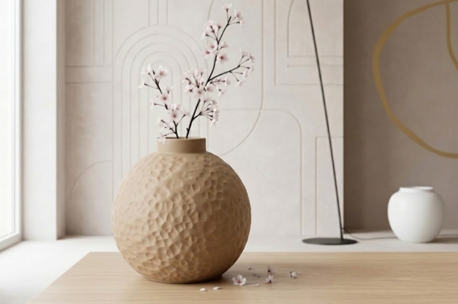 Jarrón Redondo Decorativo 15 Cm Moderno Para Hogar-3