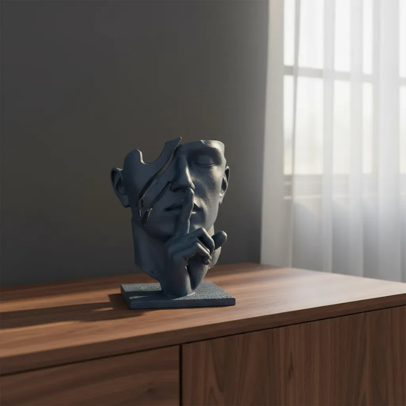 Escultura Elegante Prints Patro - Estilo Una Máscara de Secretos-3