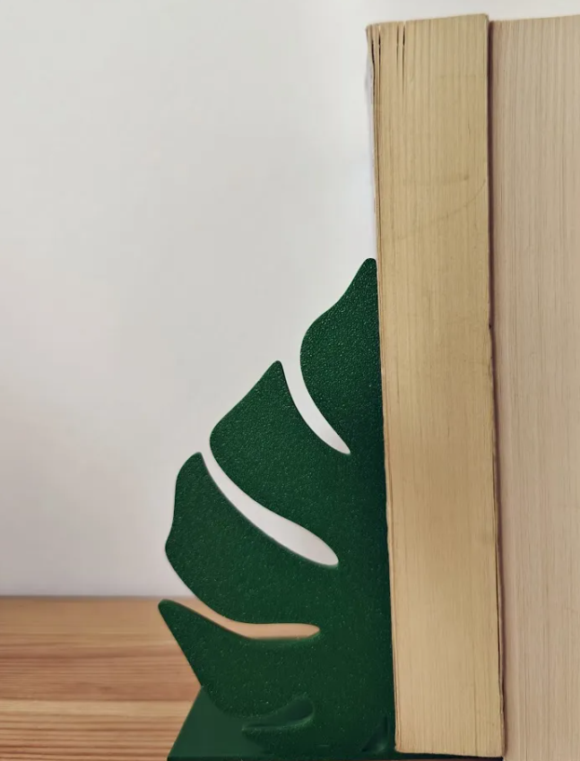 Decoración  Sujeta Libros - Hojas de Monstera-3