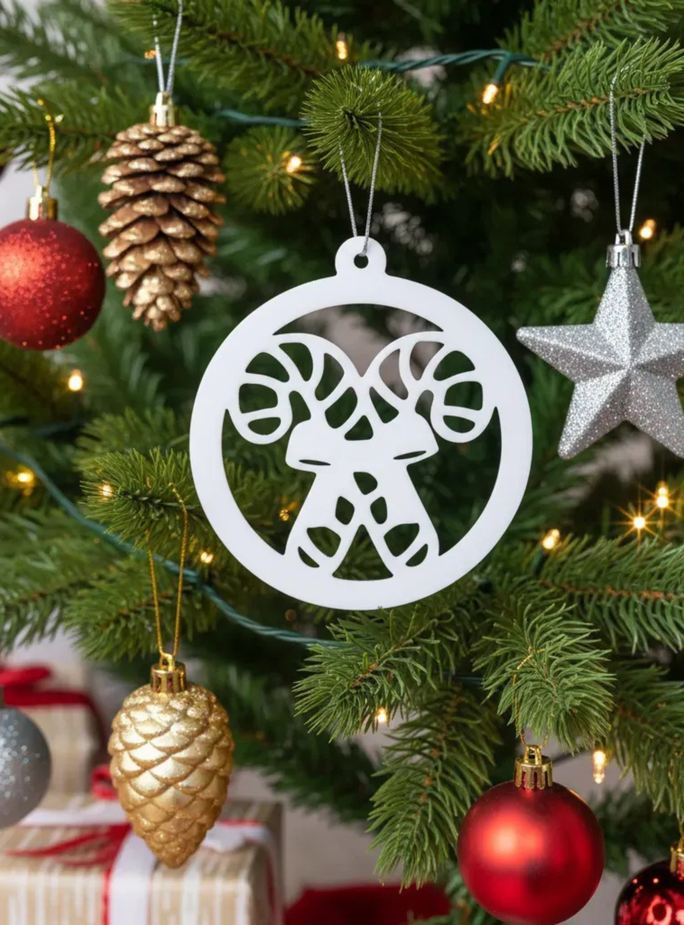 Adorno para el árbol de bastones navideños -2