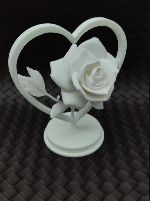 Figura decorativa - Rosa en el corazón San Valentín-3