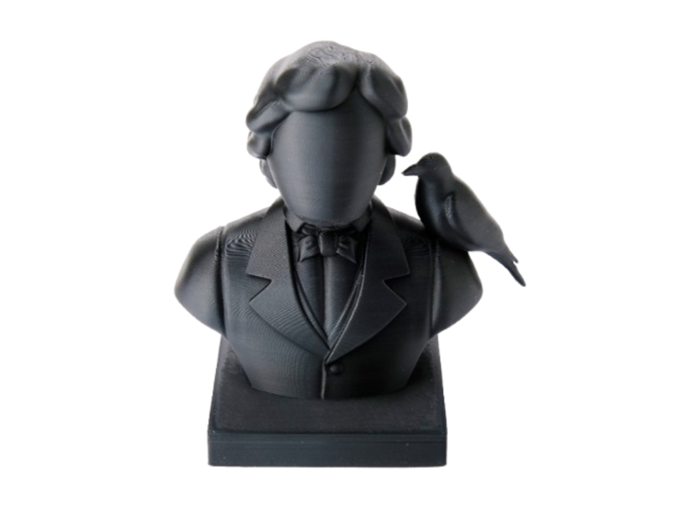 Escultura- El Cuervo y el Poeta-0