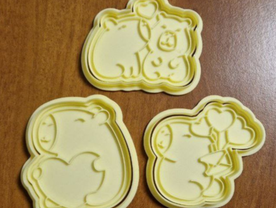 Cortador de Galletas -  Capibara Enamorado (Pack 3)-2