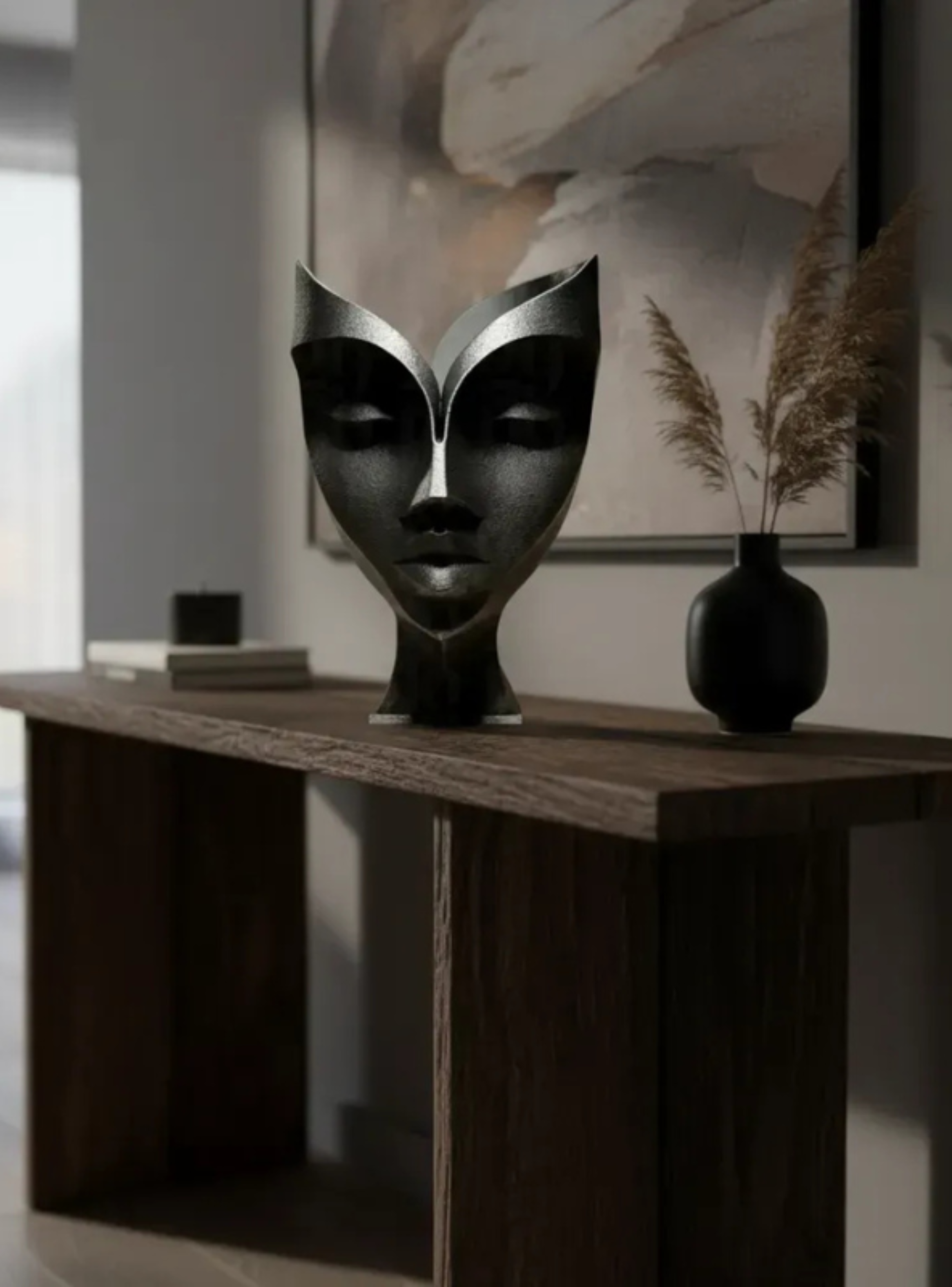 Escultura Elegante Prints Patro - Rostro de Mujer-3