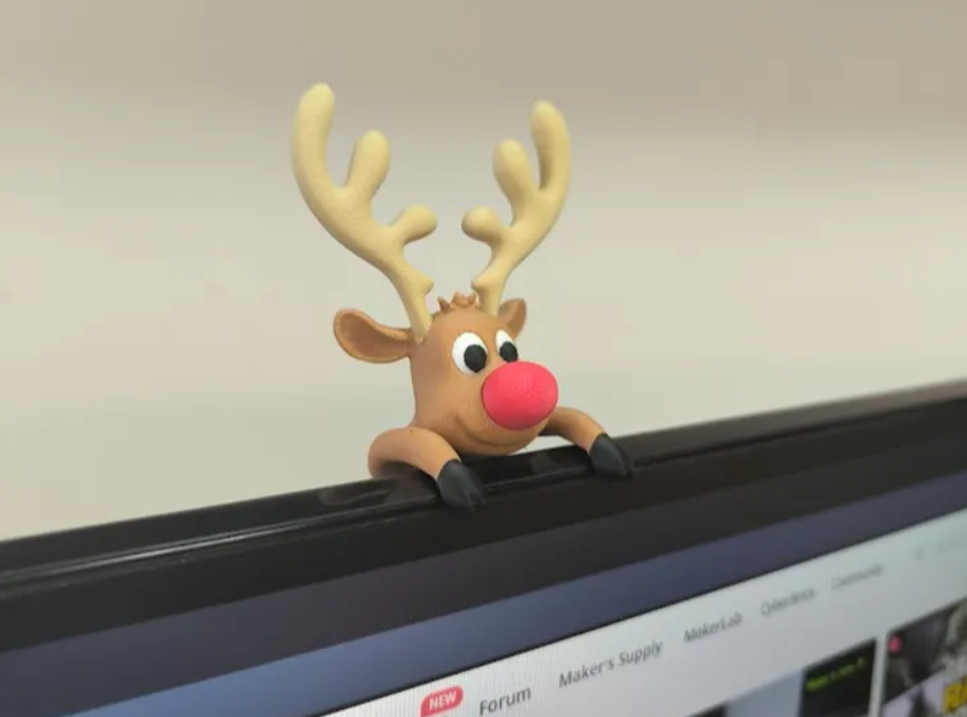 Decoración navidad - Rodolfo el reno para monitor-3