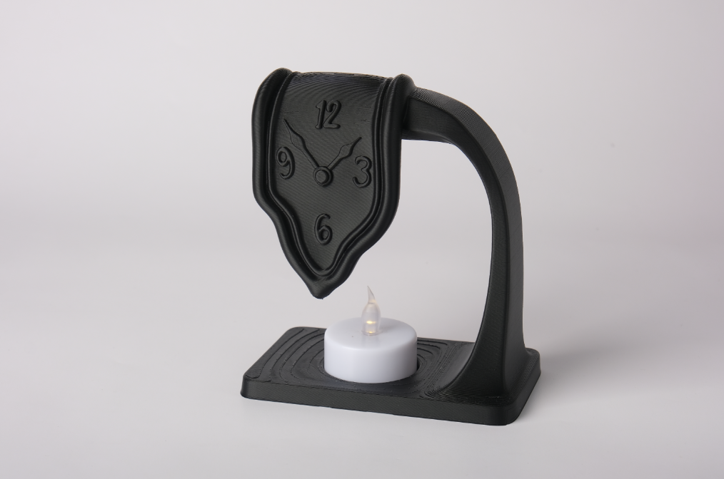 Portavelas LED-  Reloj Derretido-2