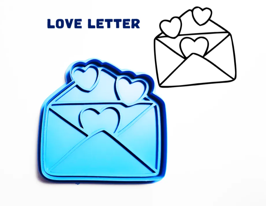 Cortador y Sello de Galletas - Carta de Amor-2