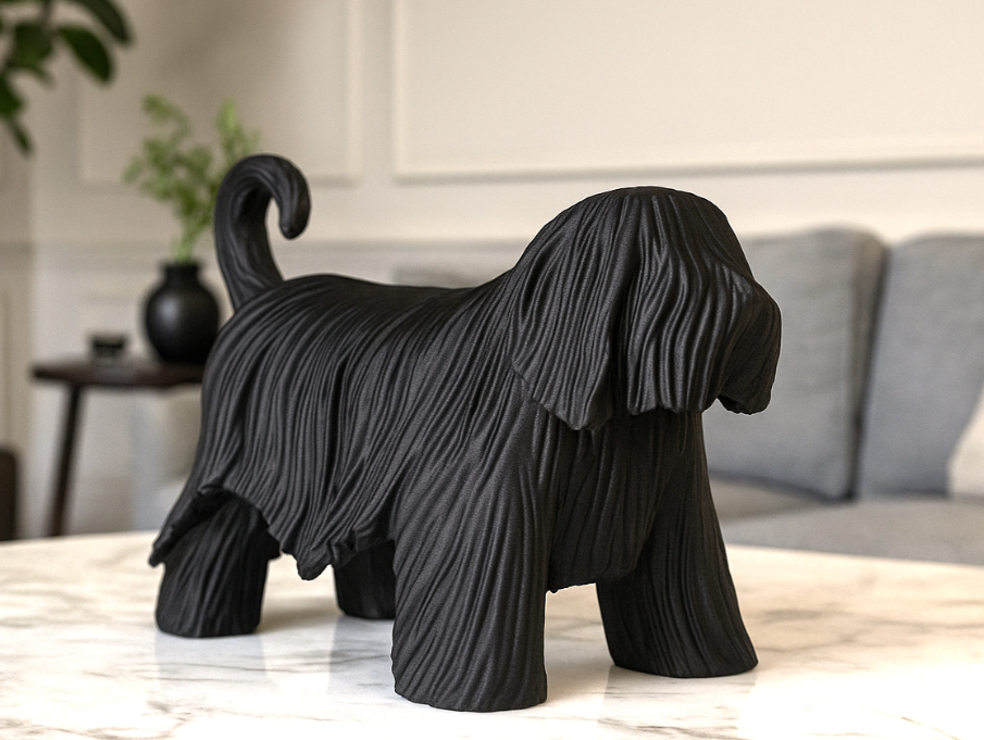 Escultura- Perro Komondor Minimalista-1
