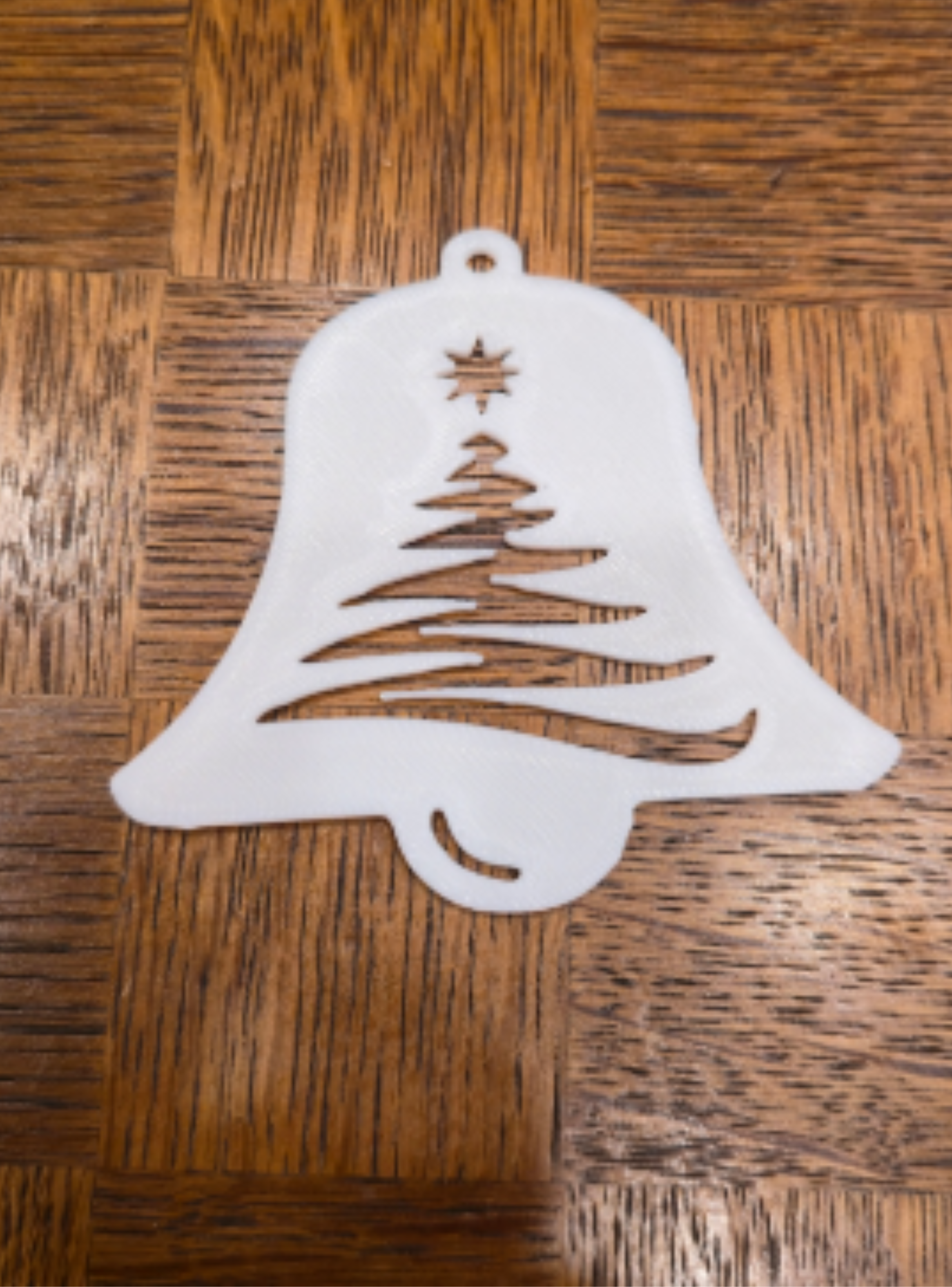 Adorno de Navidad Campana y árbol-0