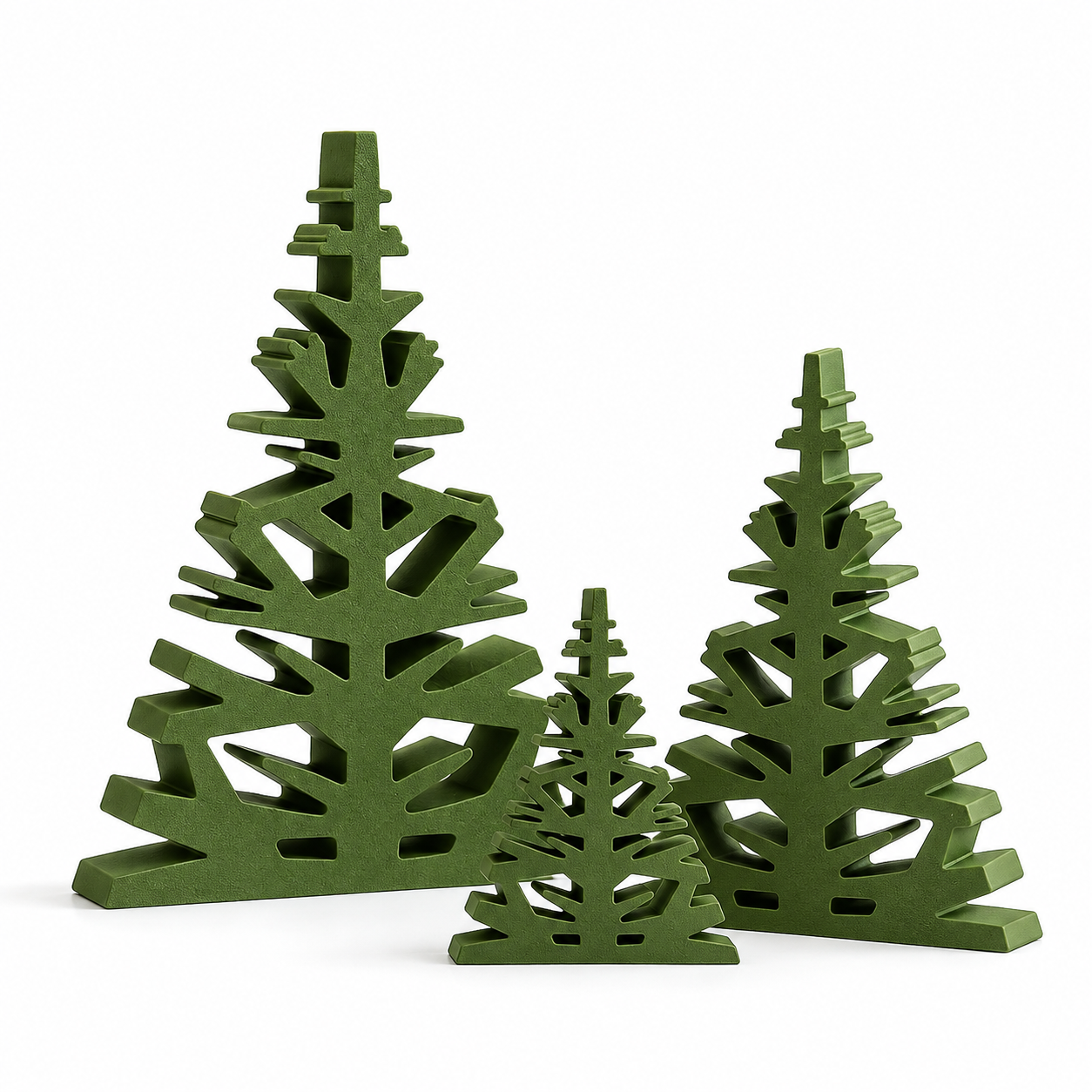 Set 3 rboles Navide os Geometricos 3D para Decorar-0