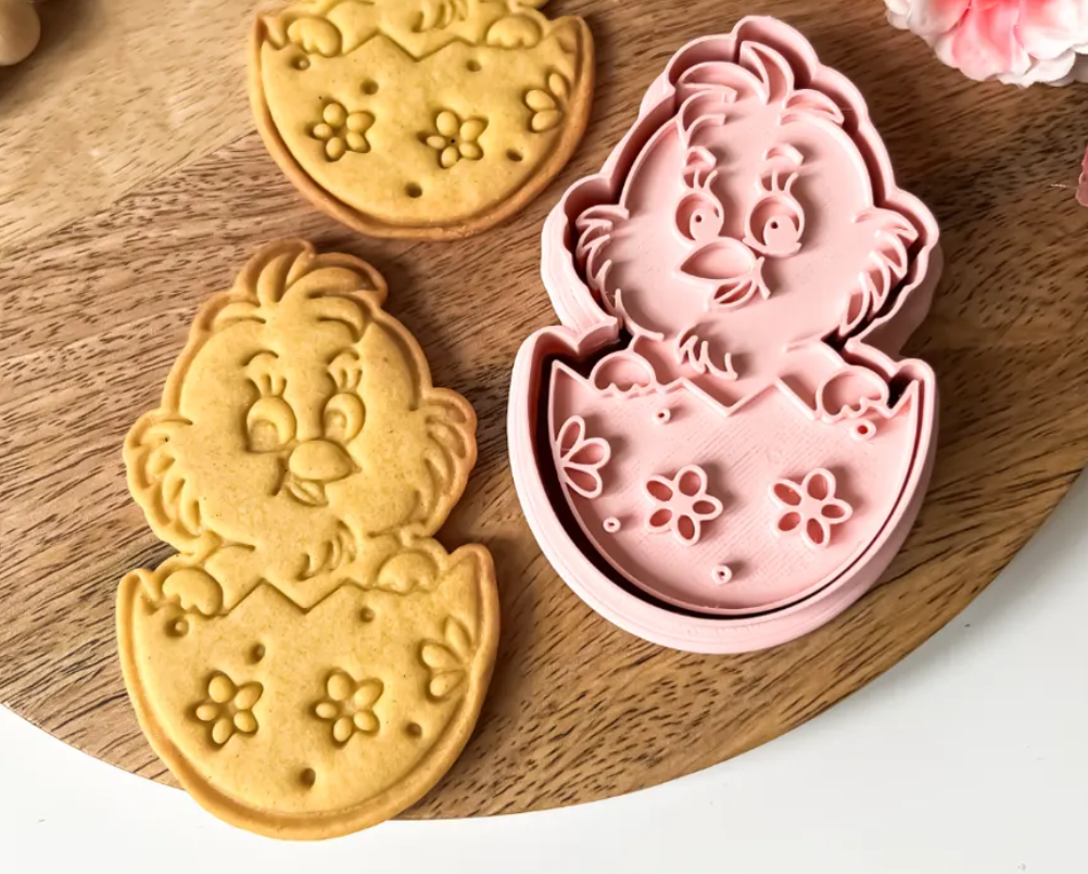 Cortador y sello de galletas - Pollito de pascua-1