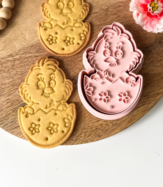 Cortador y sello de galletas - Pollito de pascua-2