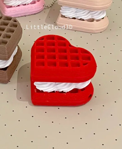 Clicker de waffle en forma de corazón-2
