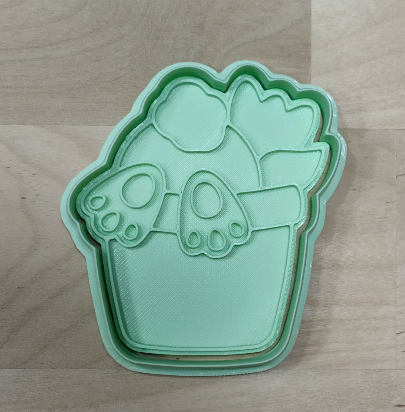 Cortador de galletas - Maceta de conejo de pascua-1