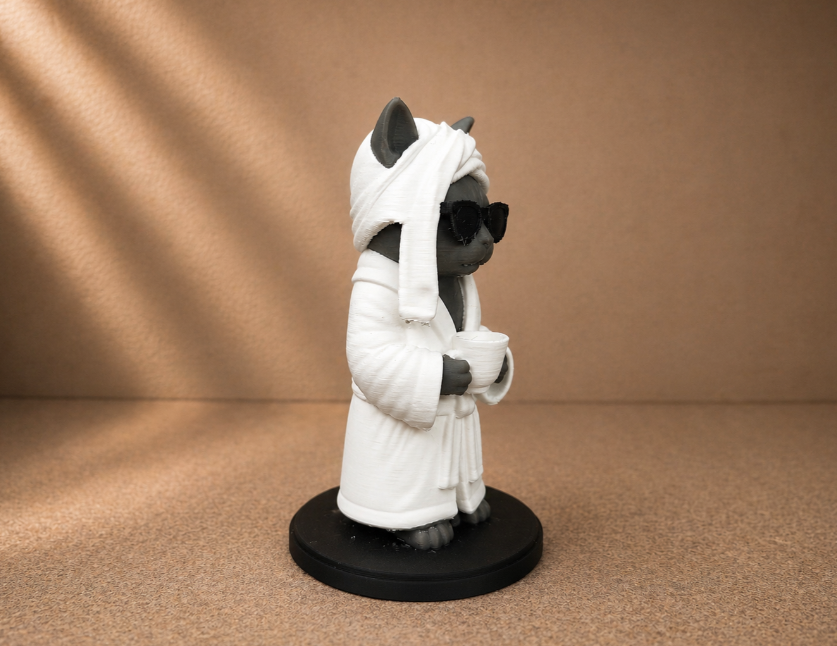 Figura Decorativa- Gato Cafetero-2