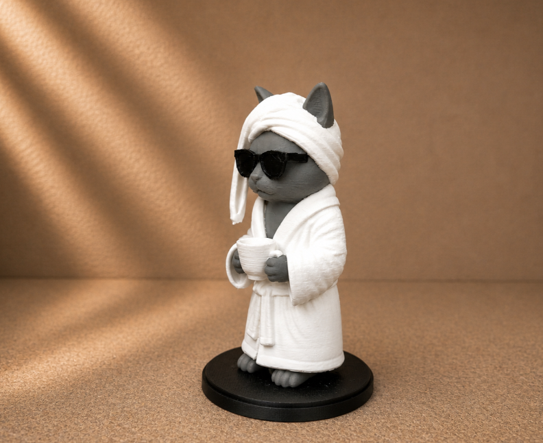 Figura Decorativa- Gato Cafetero-3