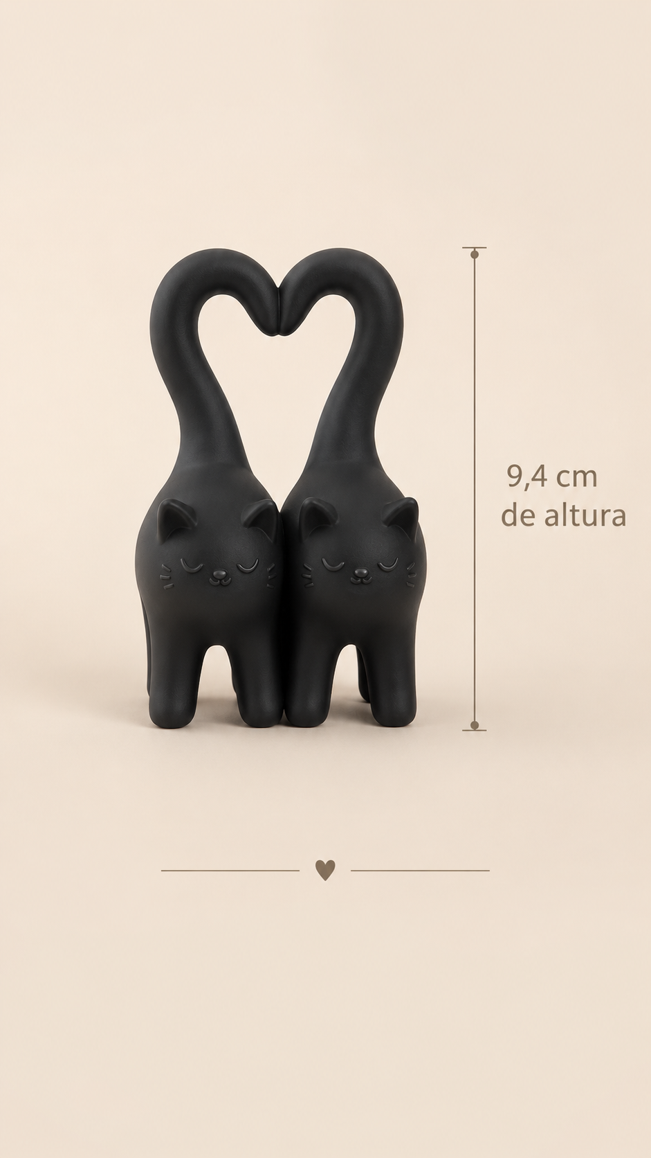 Figura Decorativa Gatitos Con Cola Coraz n-4
