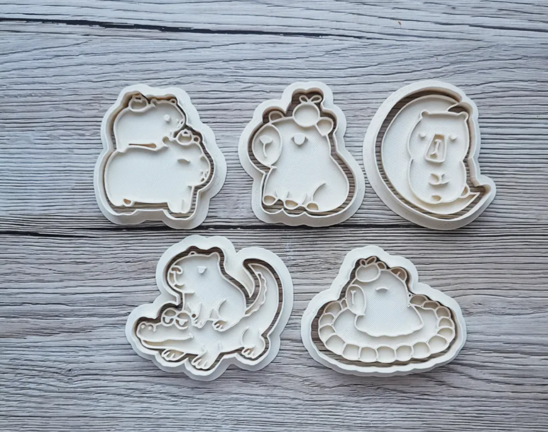 Cortador de galletas - Capibara tierno (pack 5 un)-6