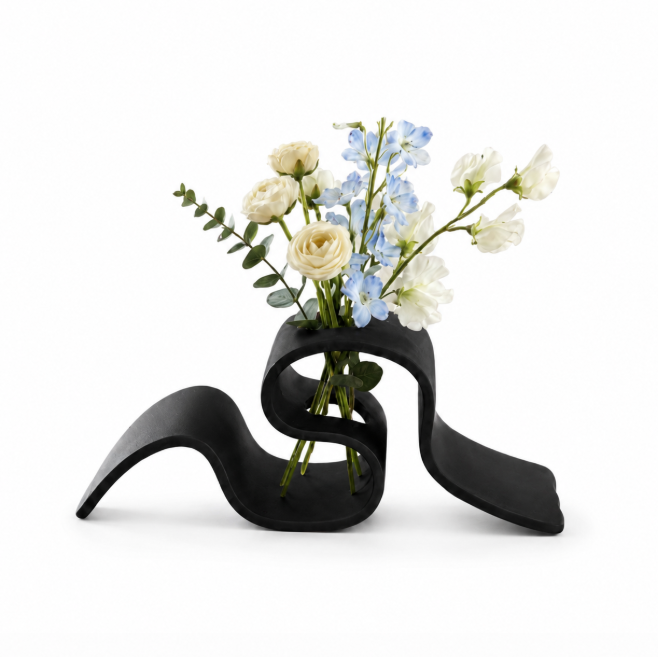 Florero ondulado 6 cm Minimalista Para Hogar-0