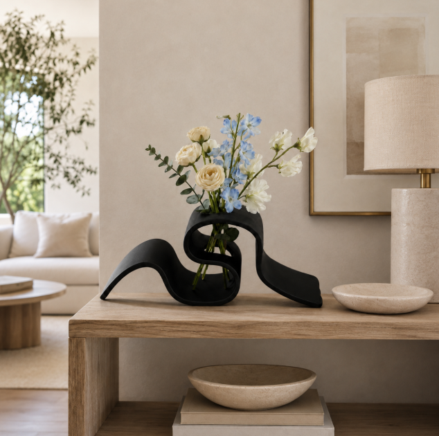 Florero ondulado 6 cm Minimalista Para Hogar-2