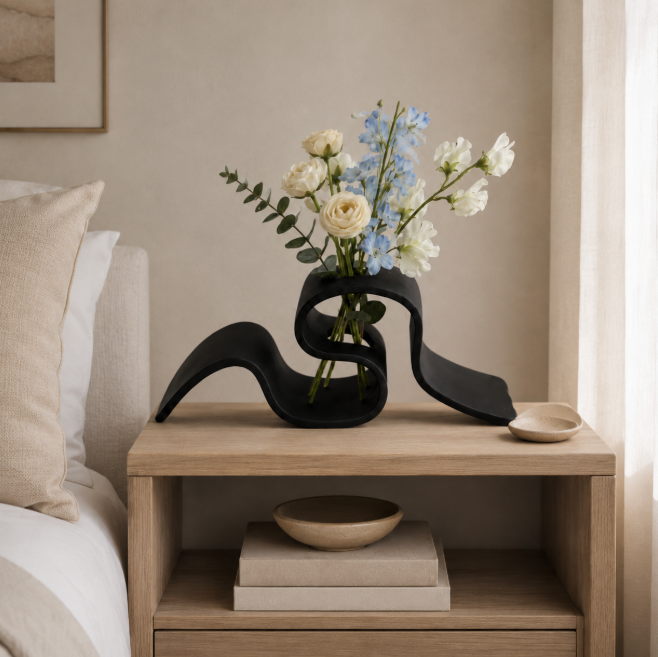 Florero ondulado 6 cm Minimalista Para Hogar-3