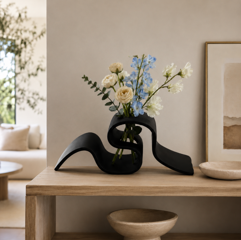 Florero ondulado 6 cm Minimalista Para Hogar-5