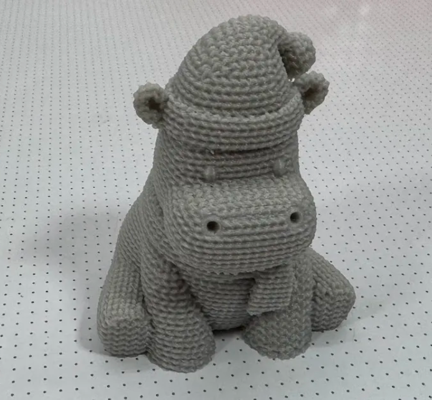 Adornos navidad - Hipopótamo estilo tejido-3