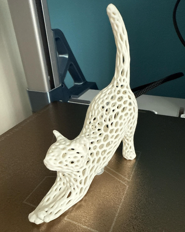 Decoración Voronoi - Gato estirado-3