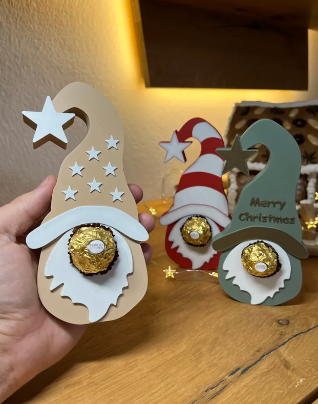 Adorno navidad chocolates - Gnomos (pack 3 un)-2